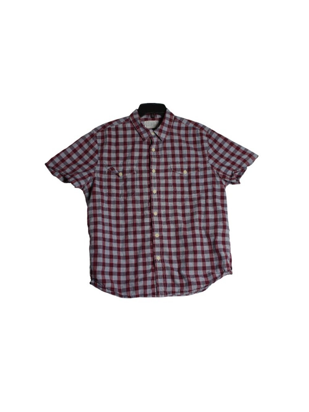 Lucky Brand Red Plaid Short Sleeve Button Down‎ Shirt Boy's Large